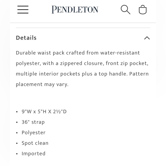 Pendleton Belt Bag - Picture 3 of 6
